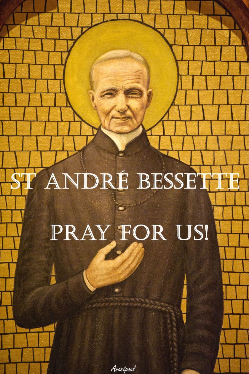 Oil painting of Brother Andre on wall of St Patrick's Basilica, Montreal