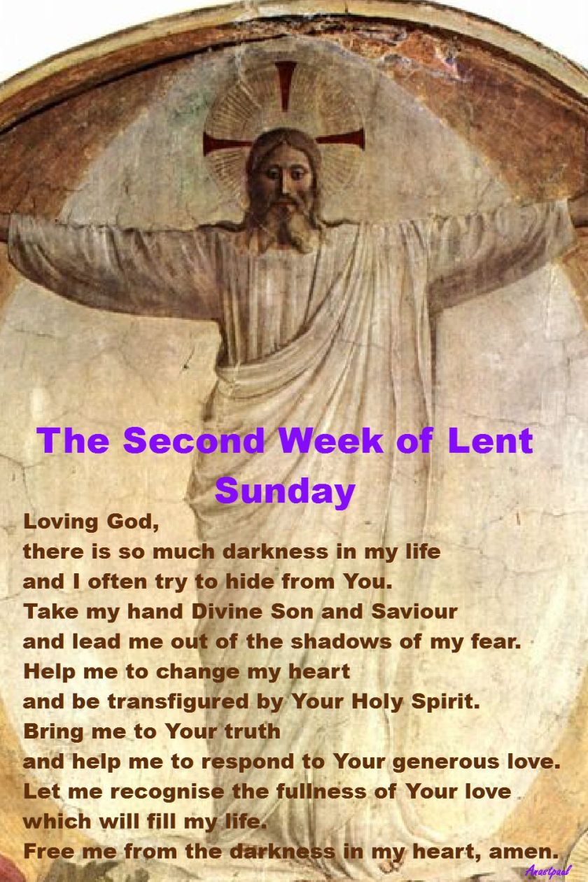 2nd week of lent - sunday 12 march