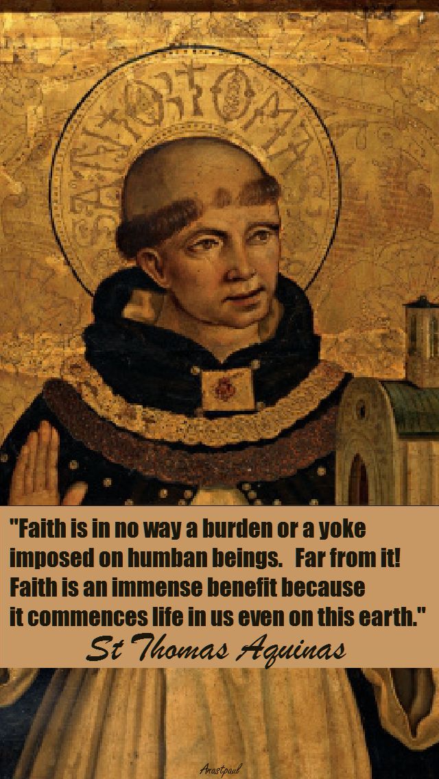 FAITHIS IN NO WAY-ST THOMAS AQUINAS