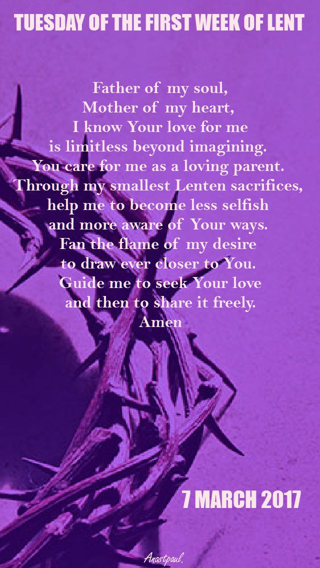 TUESDAY OF THE FIRST WEEK OF LENT-MORNINGOFFERING-7MARCH2017