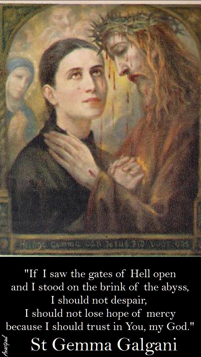 I should trust in you my God-St Gemma Galgani