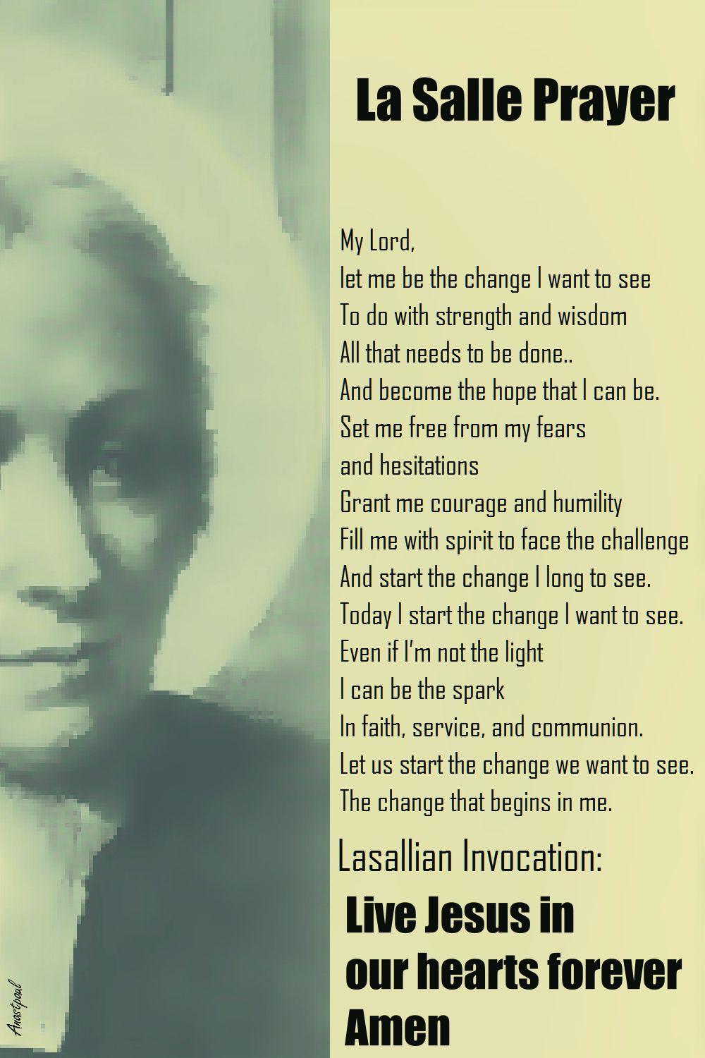 LA SALLE PRAYER