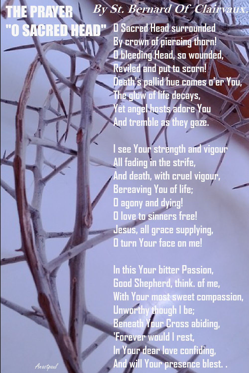 O SACRED HEAD-BY ST BERNARD