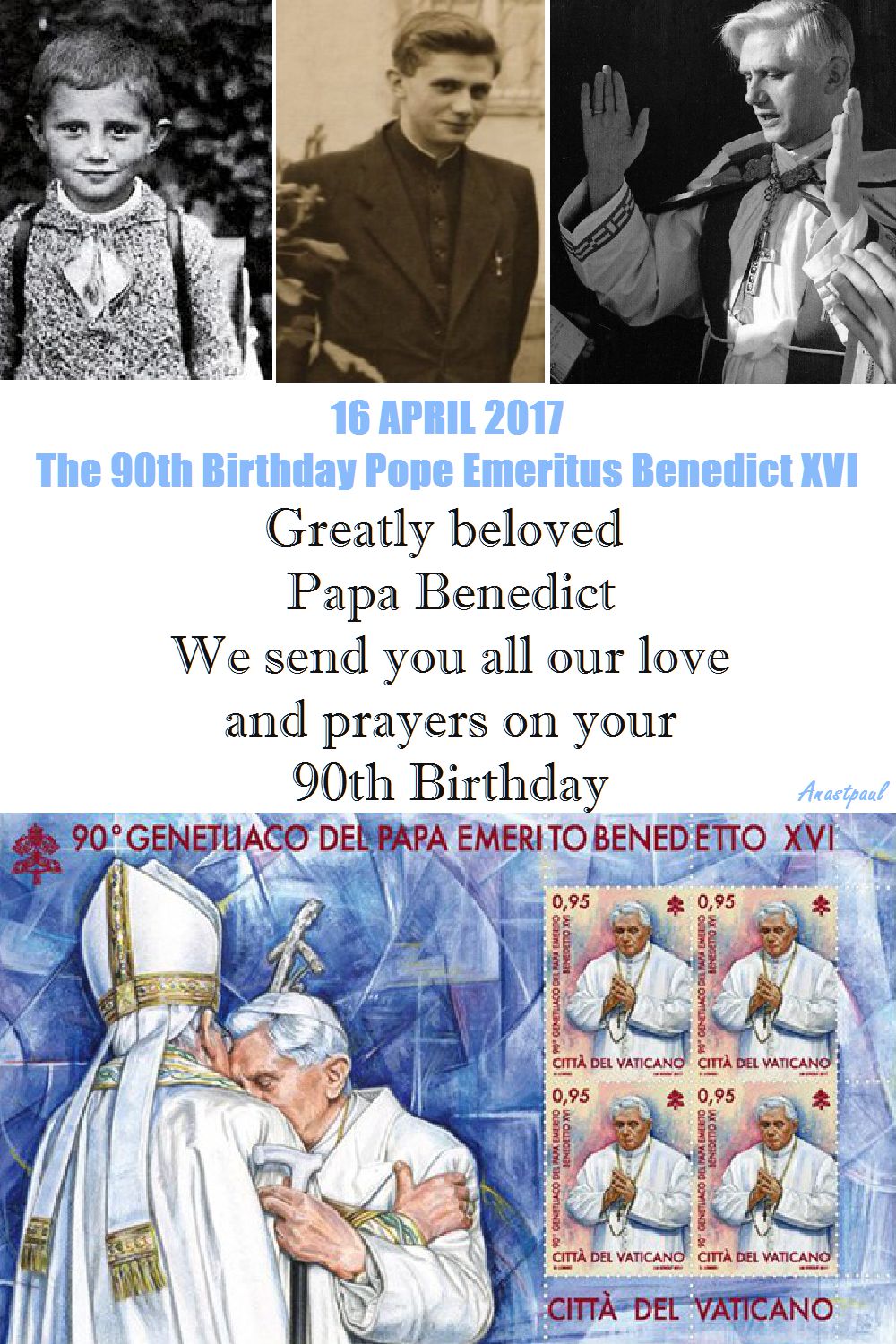 POPE BENEDICT 90TH BIRTHDAY