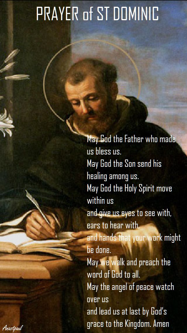 PRAYER OF ST DOMINIC