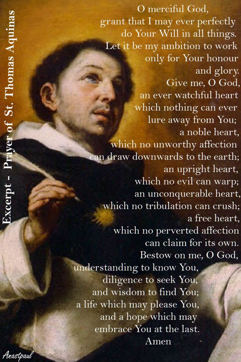 Prayer of St. Thomas Aquinas