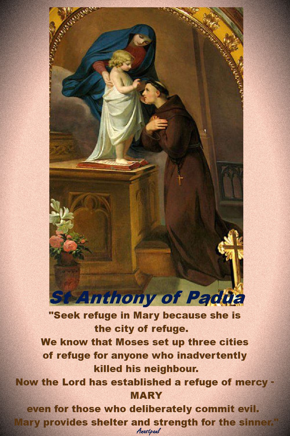 seek refuge in mary - st anthony of padua