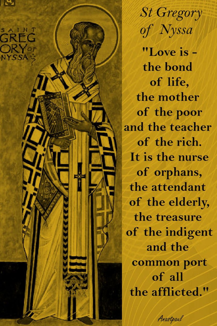 ST GREGORY OF NYSSA - LOVE IS THE