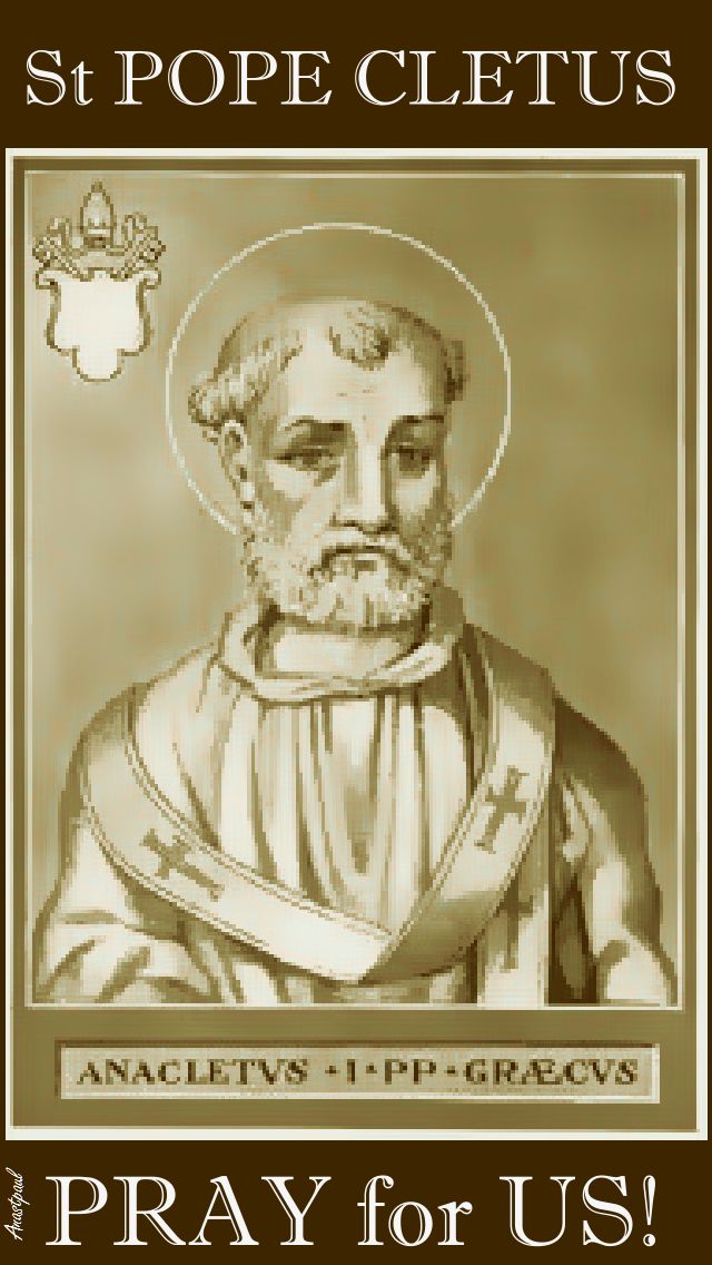 ST POPE CLETUS - PRAY FOR US