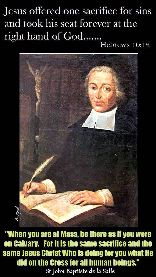 WHEN YOU ARE AT MASS- ST J B DE LA SALLE