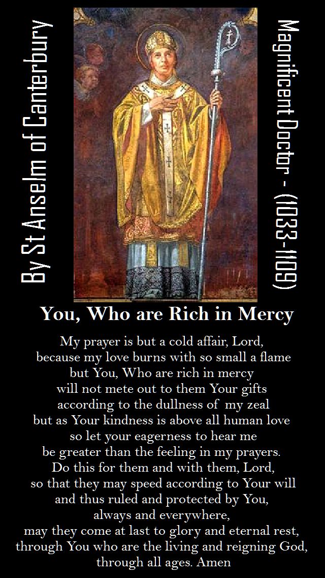 YOU, WHO ARE RICH IN MERCY - ST ANSELM