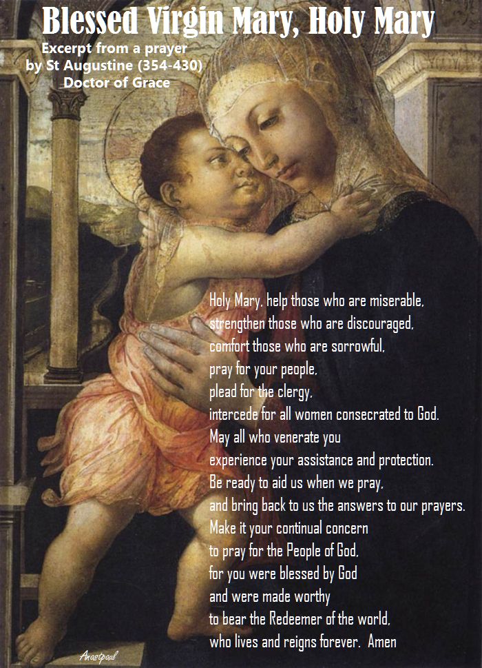 blessed virgin mary, holy mary - st augustine