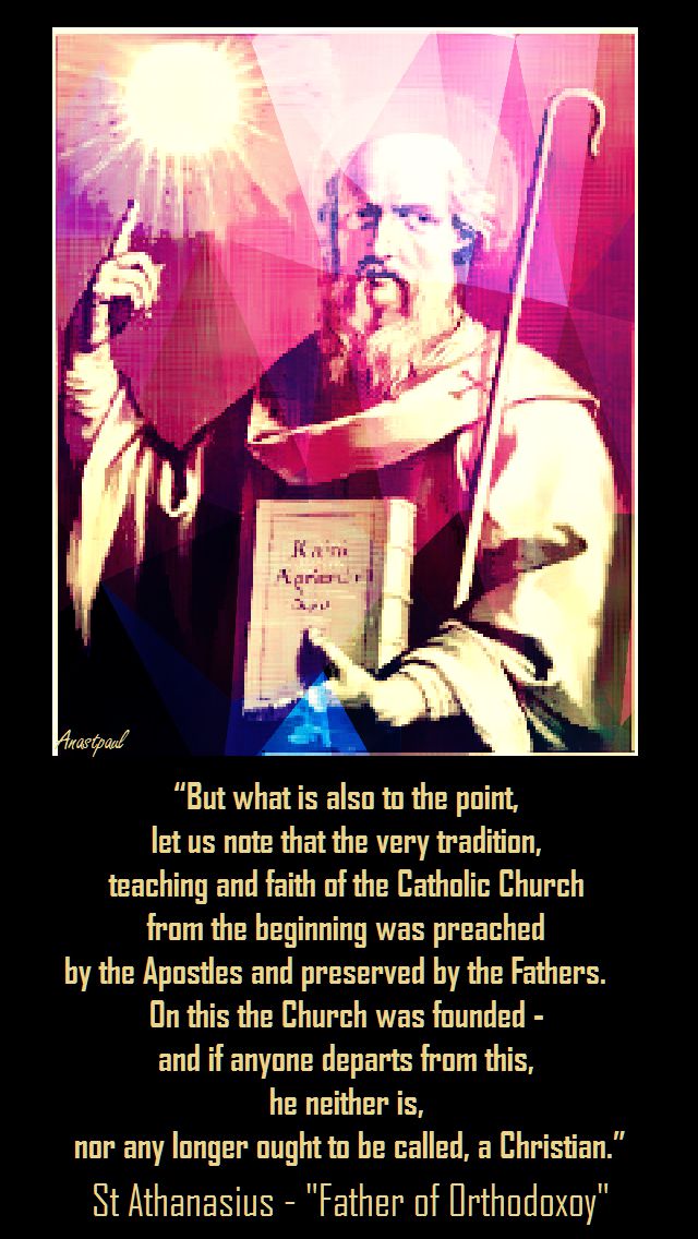 BUR WHAT IS ALSO TO THE POINT-ST ATHANASIUS