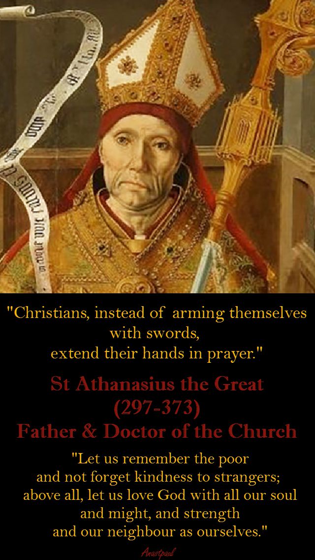 CHRISTIANS, INSTEAD OF - St Athanasius