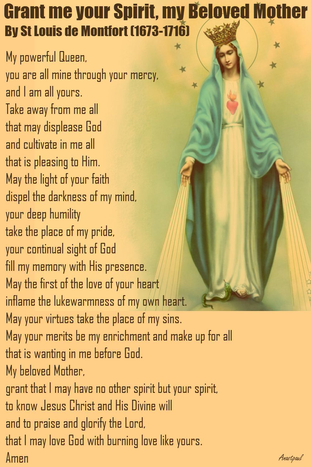 grant me your spirit-st louis de montfort