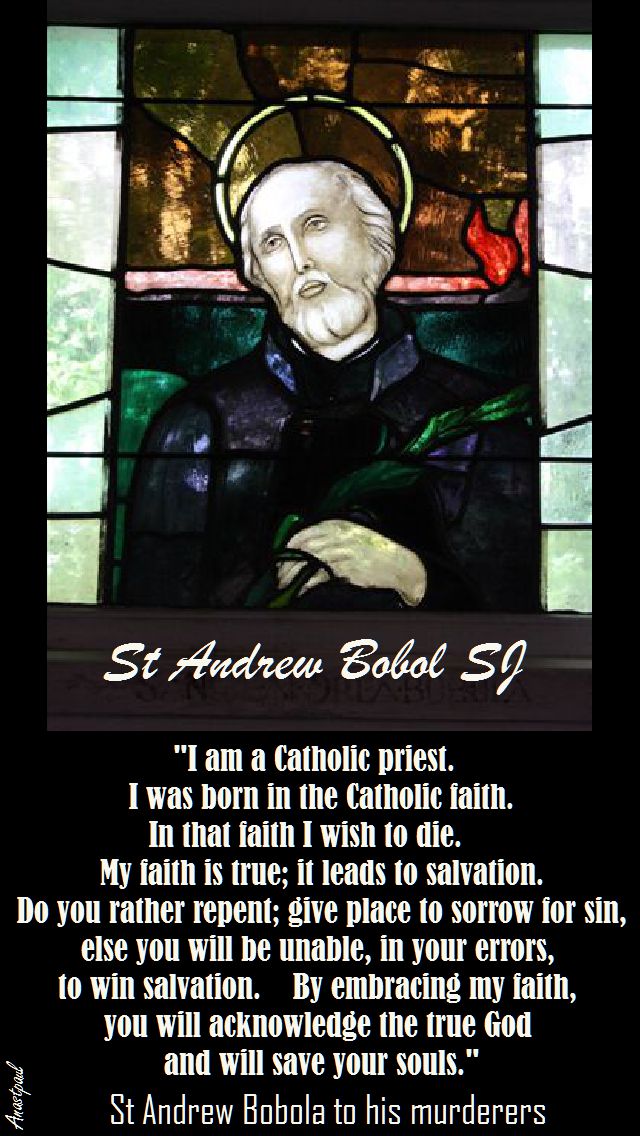 i am a Catholic priest - st andrew bobola