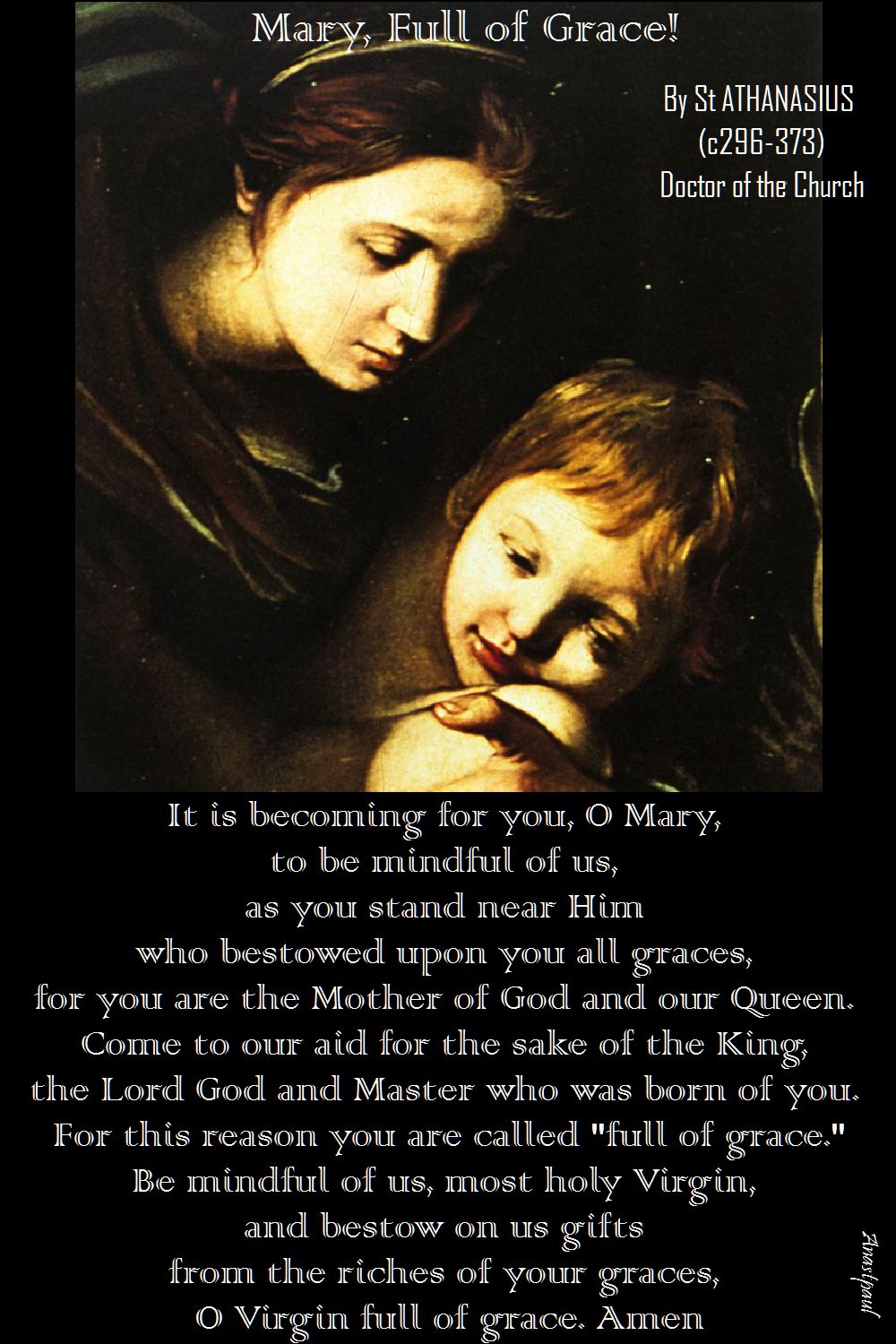 mary full of grace - st athanasius