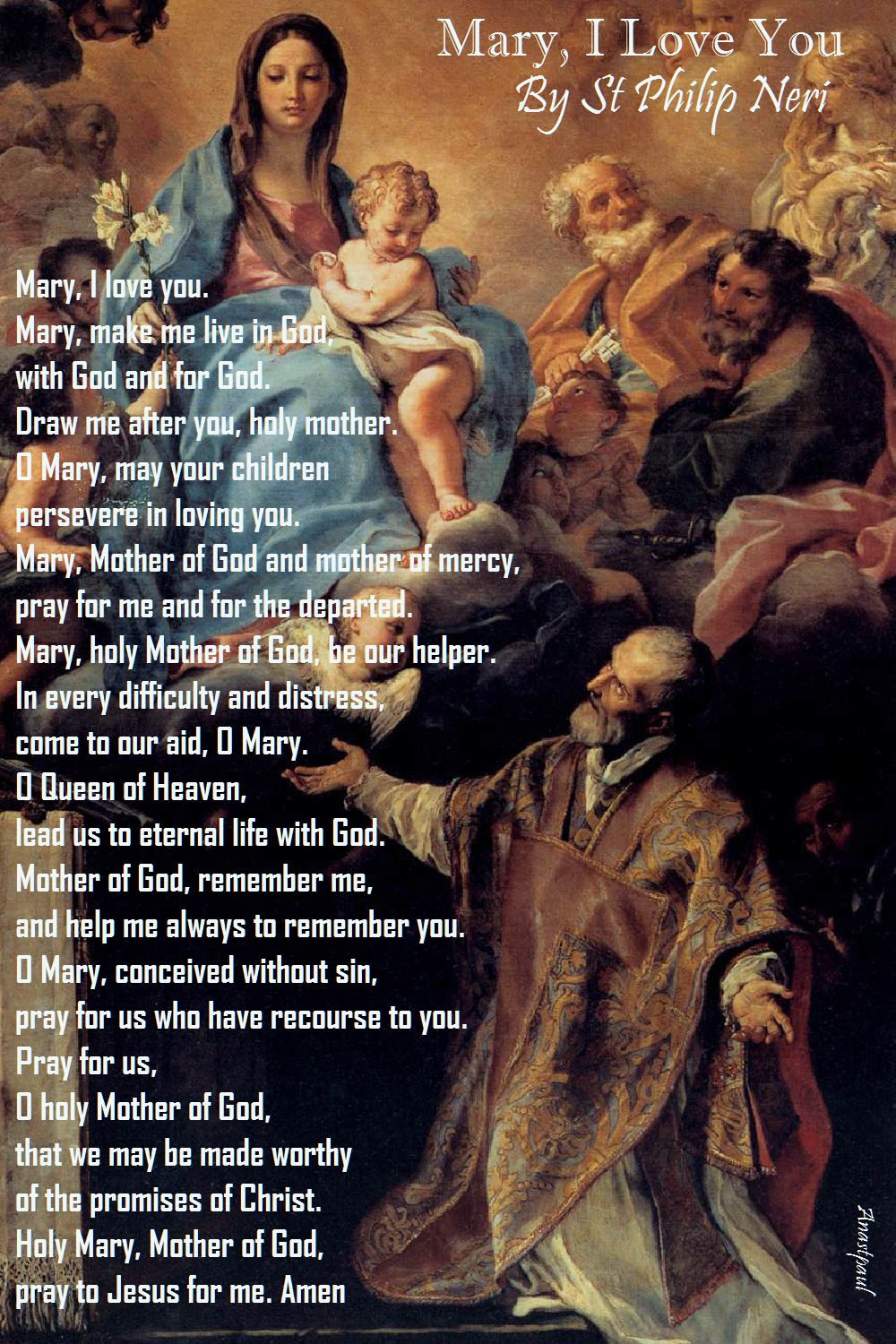 mary i love you - st philip neri