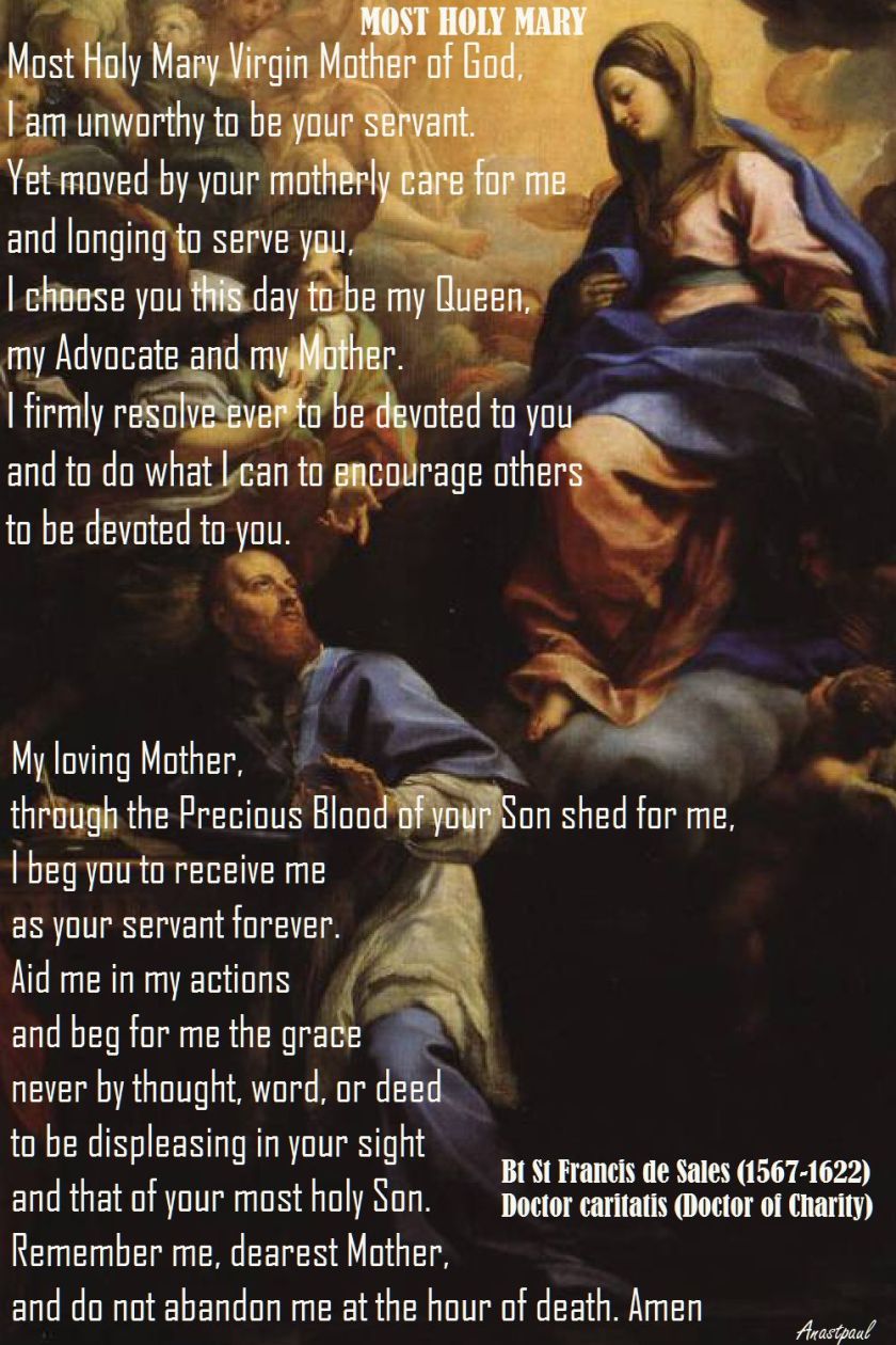 MOST HOLY MARY - ST FRANCIS DE SALES