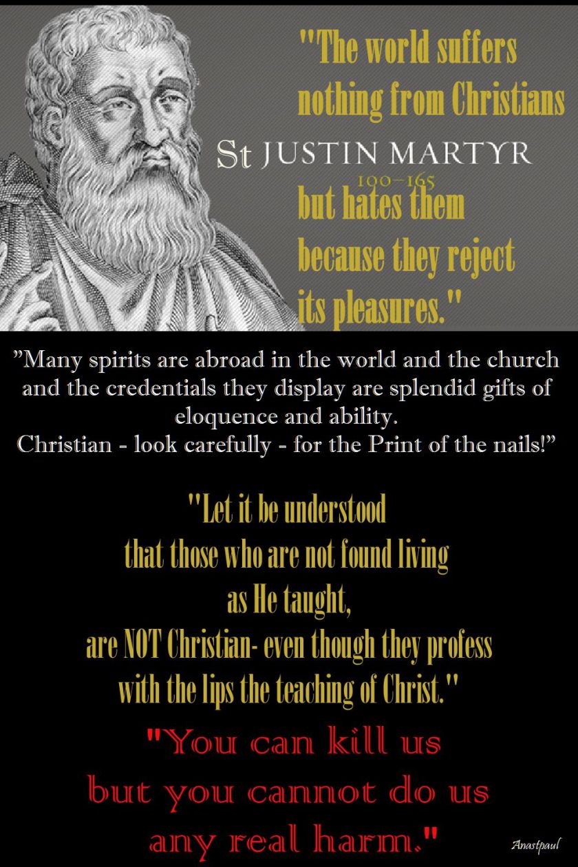 ST JUSTIN QUOTES OF THE DAY 1 JUNE