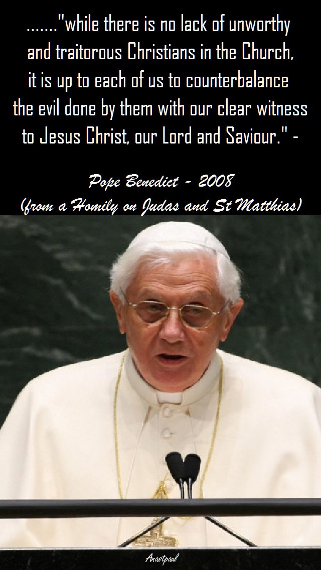 ST MATTHIAS - POPE BENEDICT