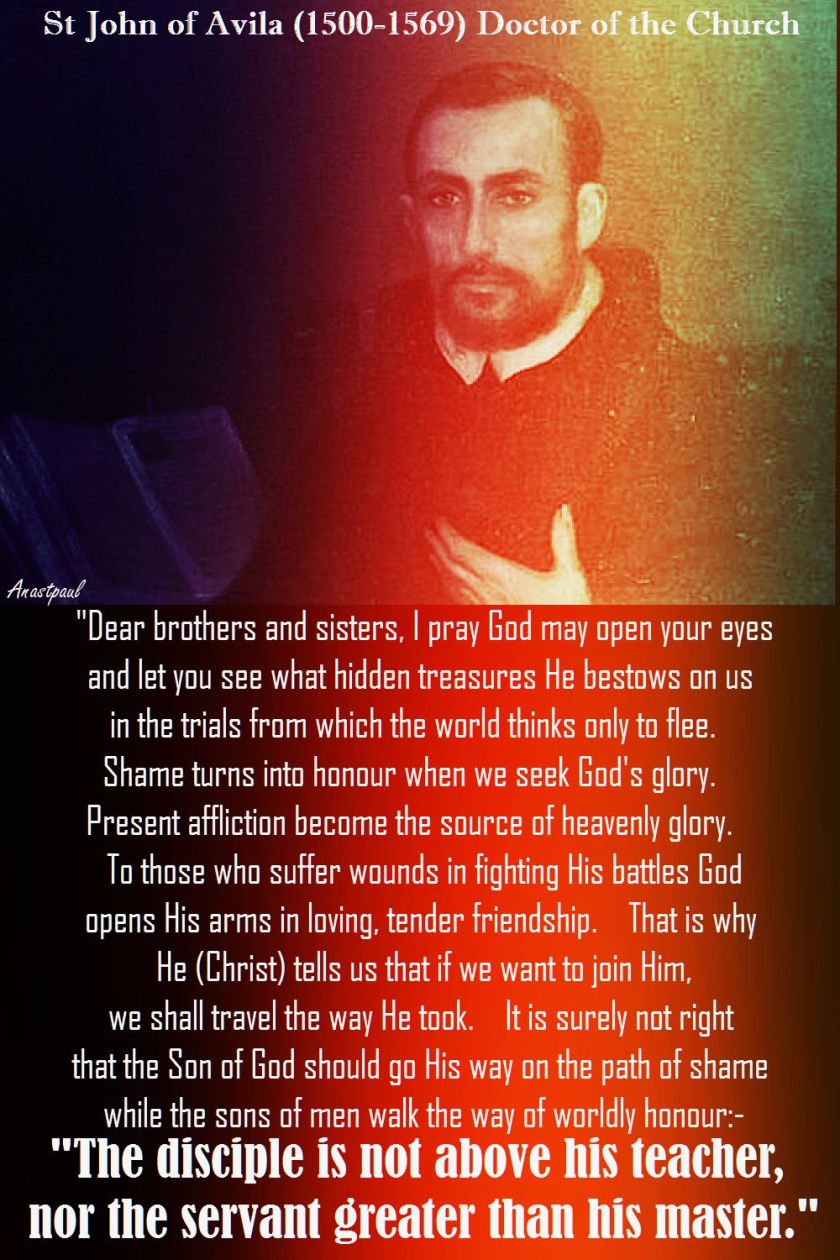 THE DISCIPLE-ST JOHN OF AVILA