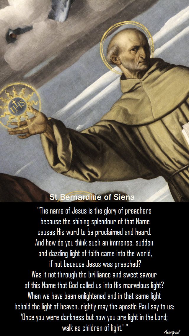 the name of jesus - st bernardine of siena