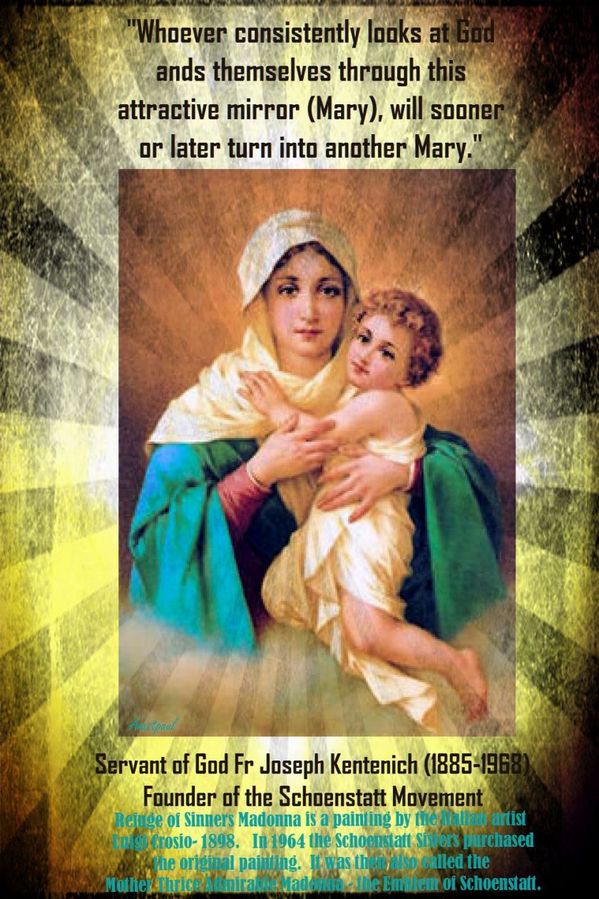 WHOEVER-FR JOSEPH KENTENICH - SCHOENSTATT