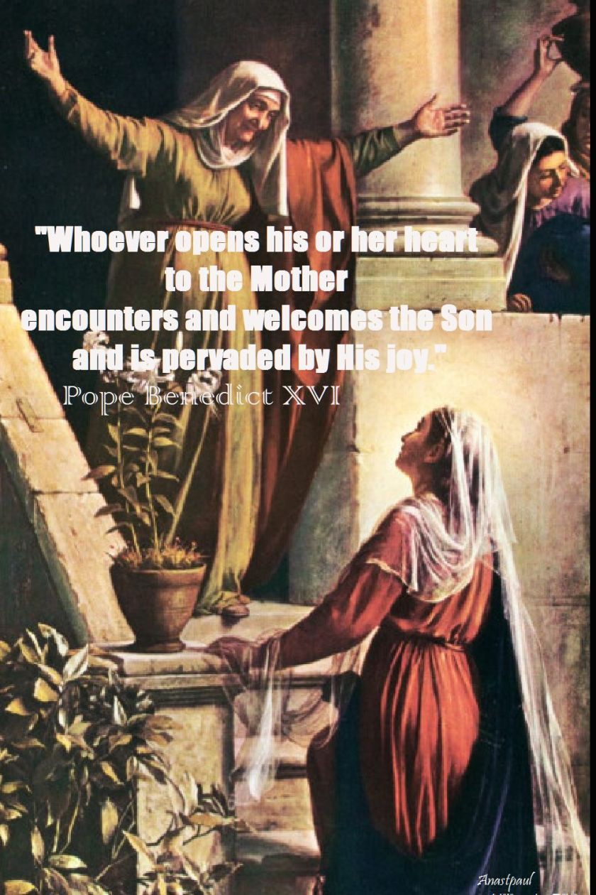 whoever opens his heart - pope benedict