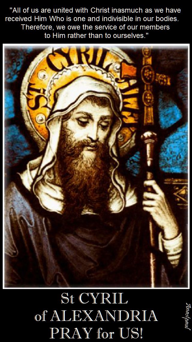 all of us are united - st cyrill of alexandria