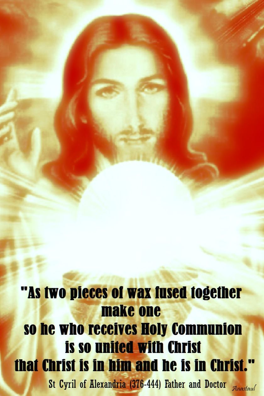 as two pieces of wax-st cyril of alexandria