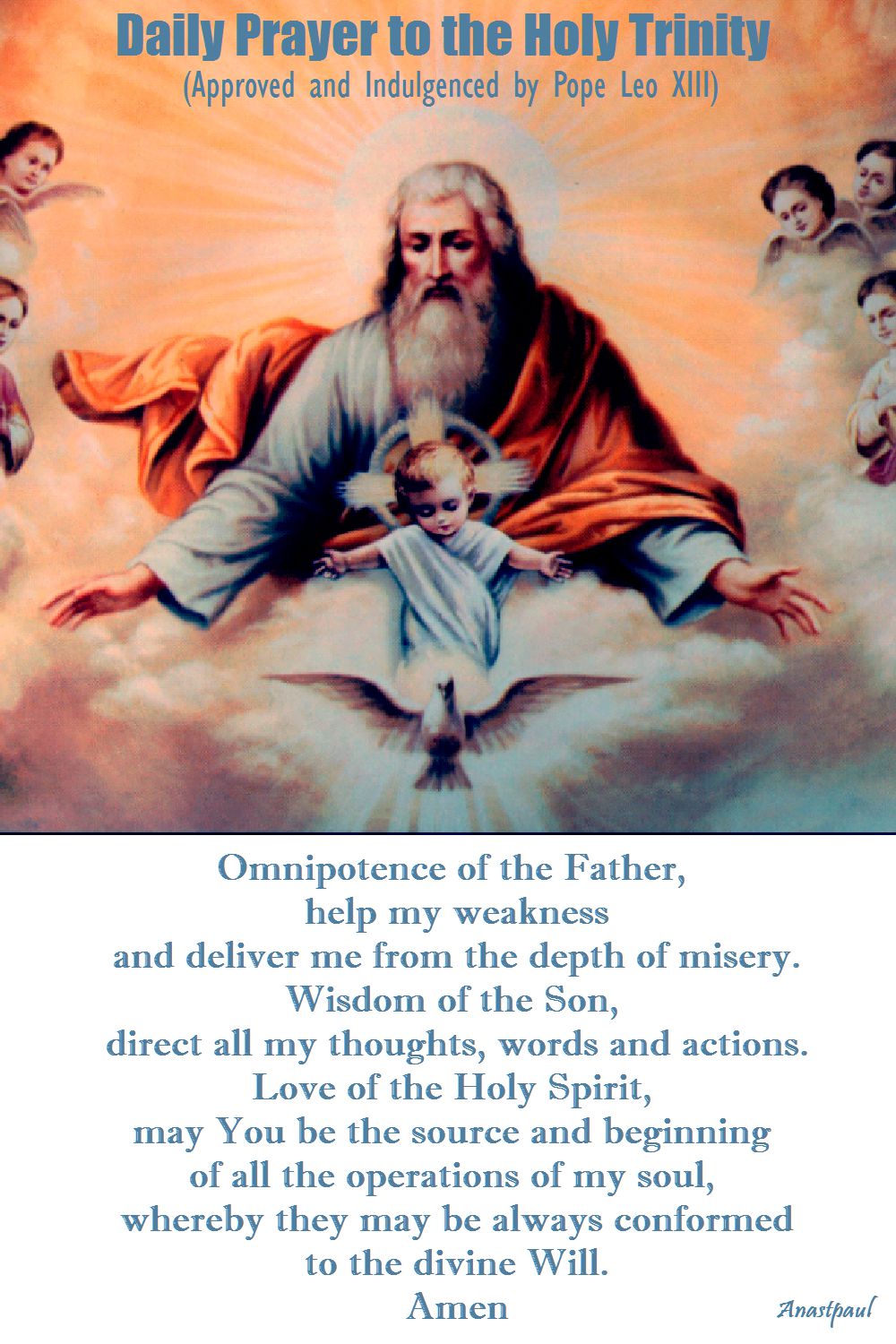 daily prayer to the holy trinity