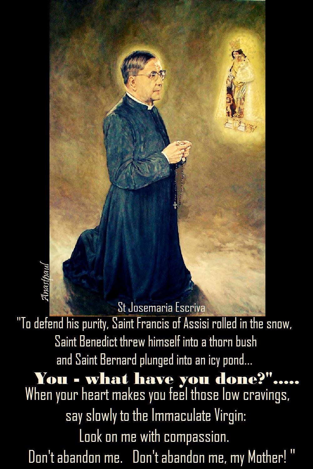 don't abandon me my mother - st josemaria