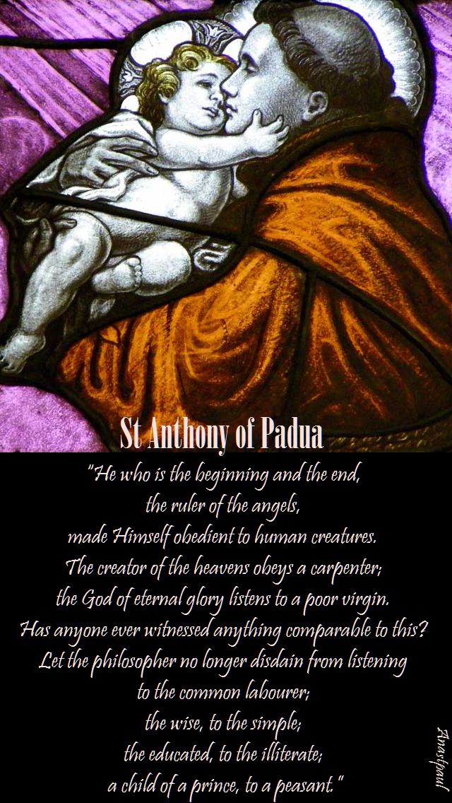 he who is the beginning and the end - st anthony of padua