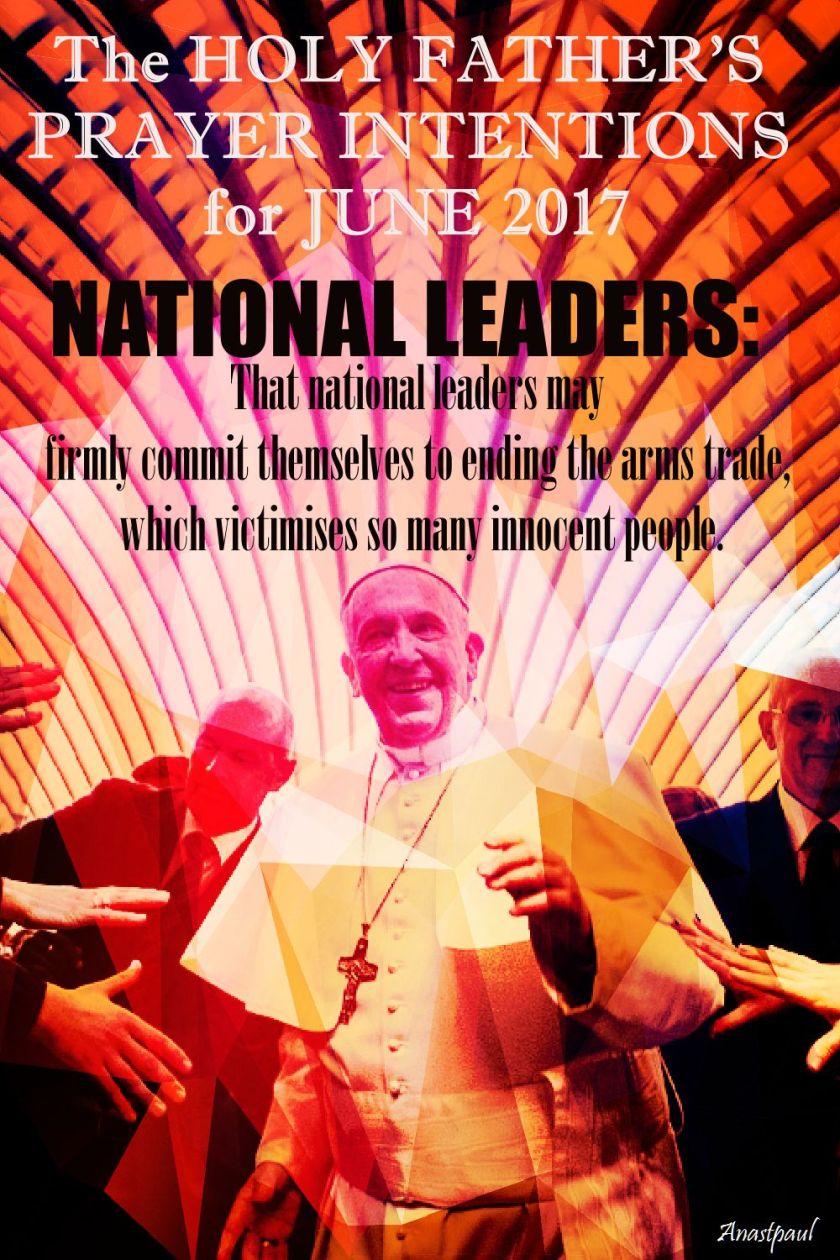 HOLY FATHER'S JUNE INTENTIONS 2017