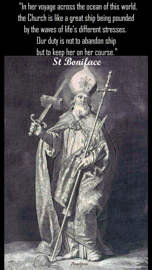 in her voyage across the ocean of this world - st boniface
