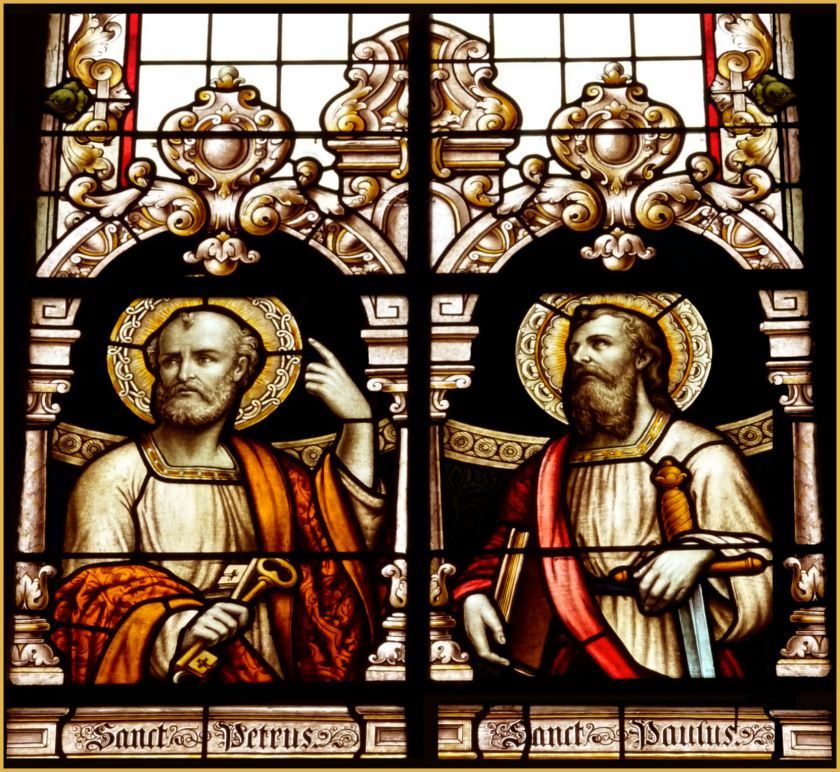 magnificent glass sts peter and paul