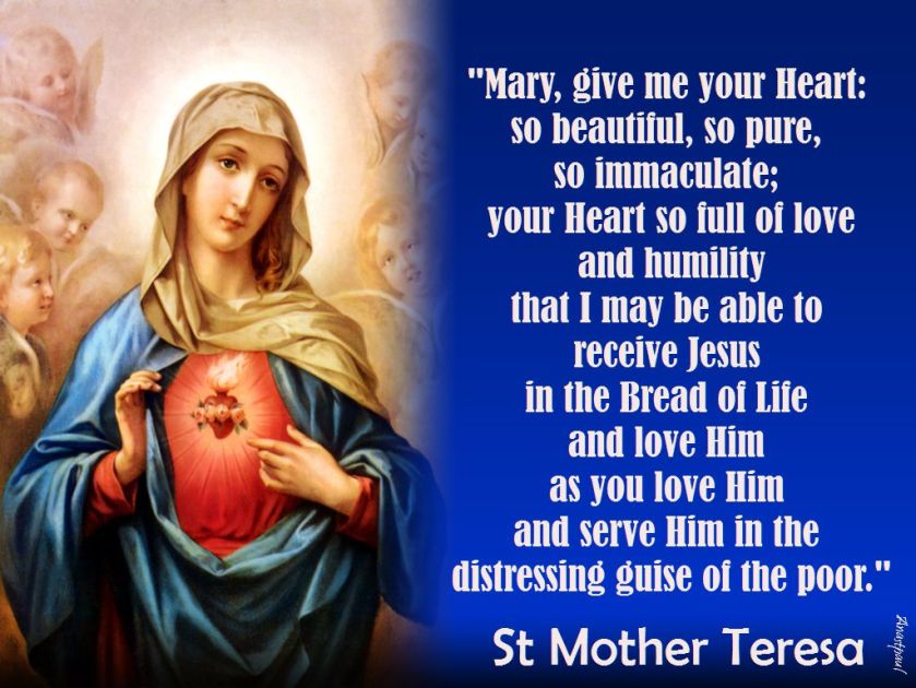 mary give me your heart-st mother teresa