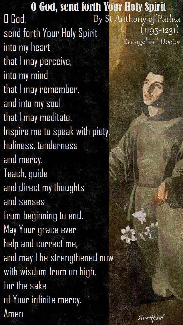 o god send forth your holy spirit