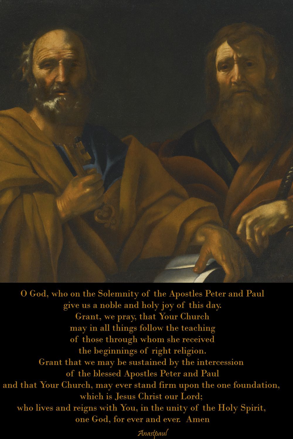 prayer on the solemnity of the apostles peter and paul