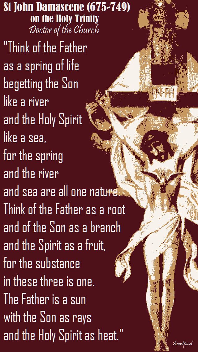 ST JOHN DAMASCENE ON THE HOLY TRINITY