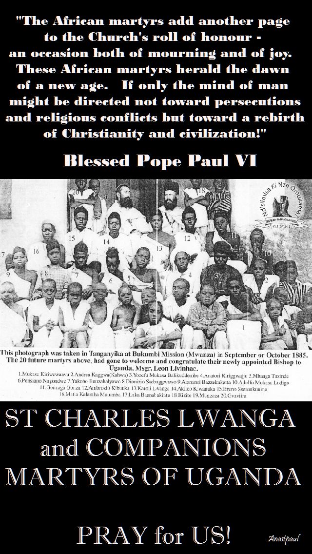 the african martyrs...bl pope paul VI