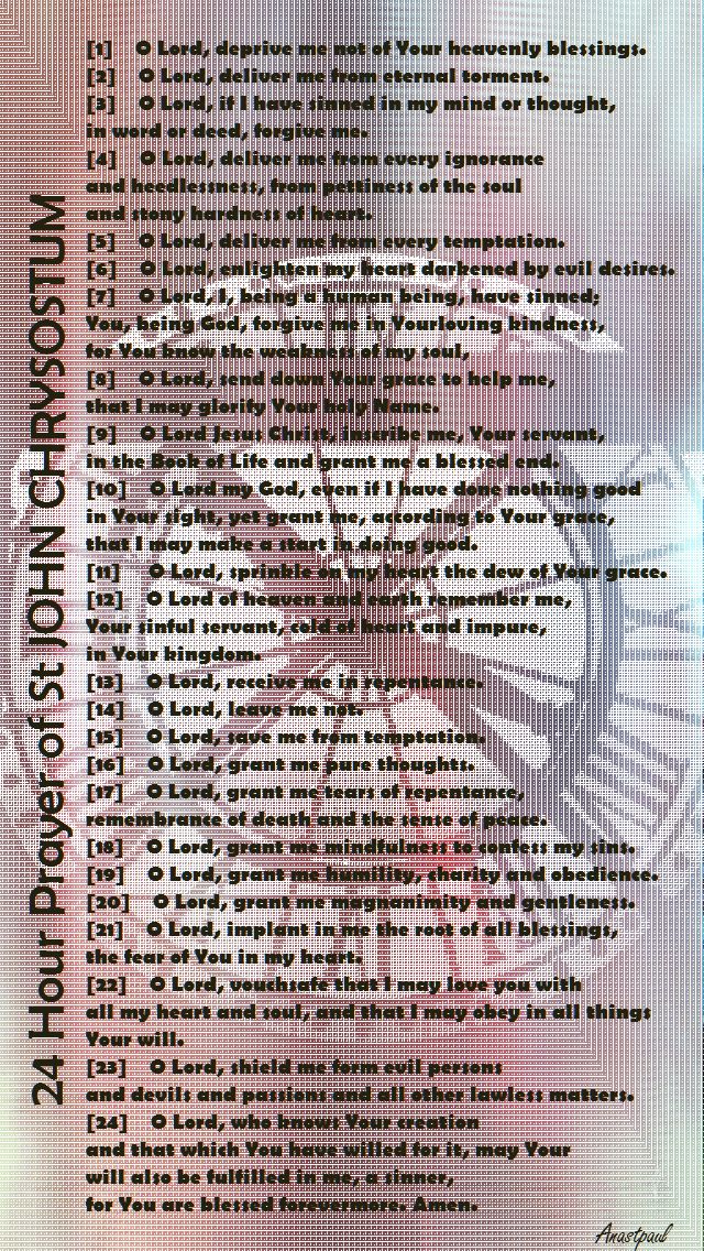 24 hour prayer ST JOHN CHRYSOSTUM