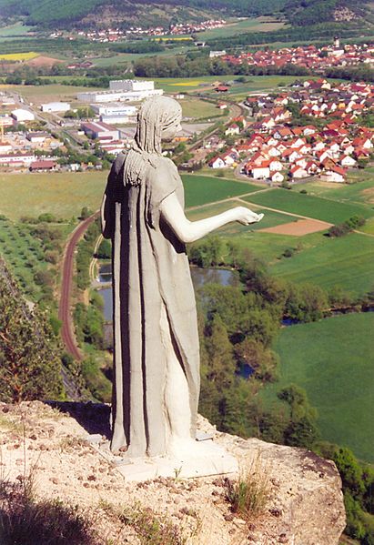Amalberga statue at Hammelburg (Bavaria, Germany)
