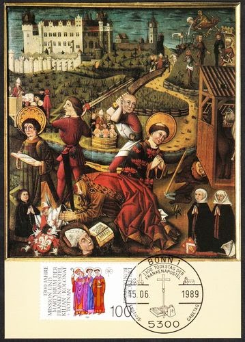 martyrdom of st killian with Saint Colman and and Saint Totnan