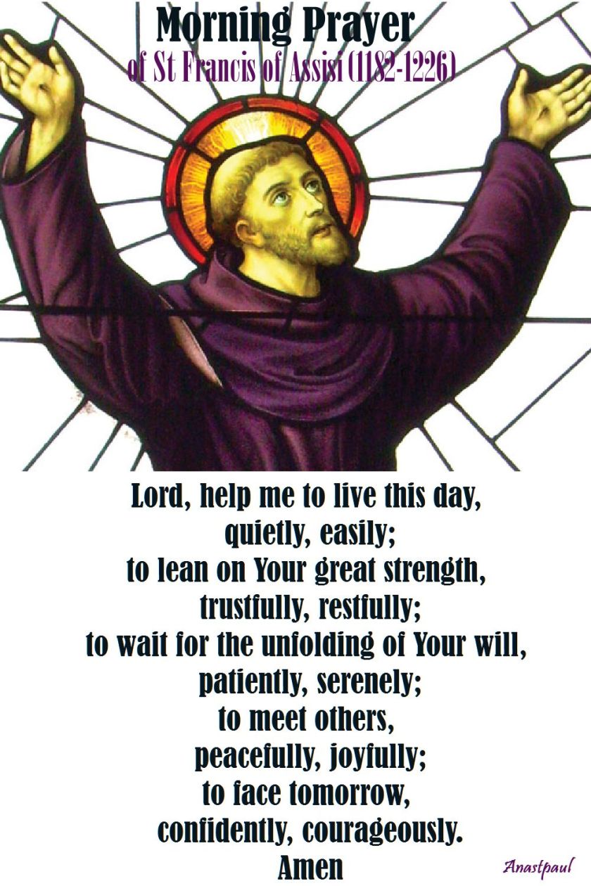 morning prayer of st francis