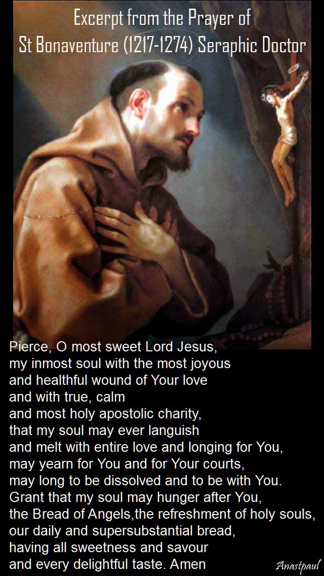 pierce, o most sweet lord jesus - st bonaventure (excerpt)