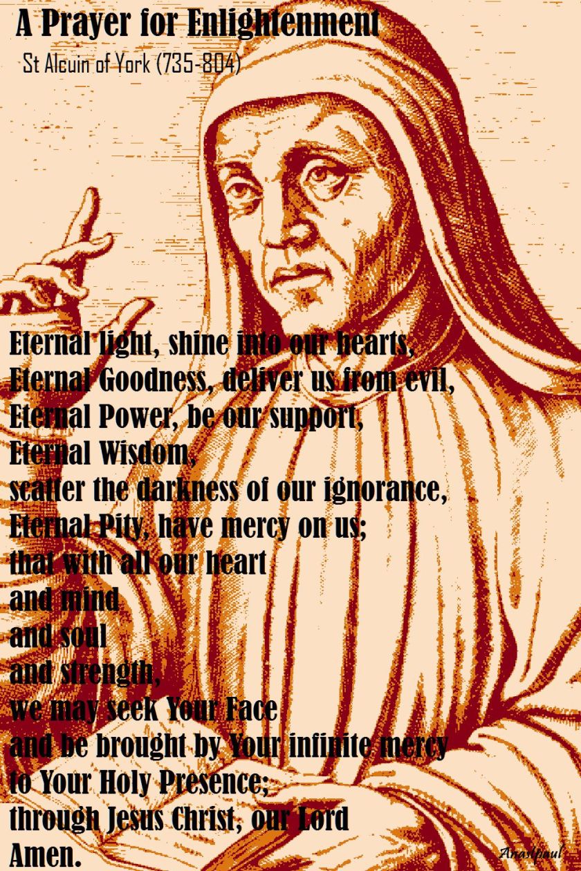 PRAYER FOR ENLIGHTENMENT - st alcuin of york
