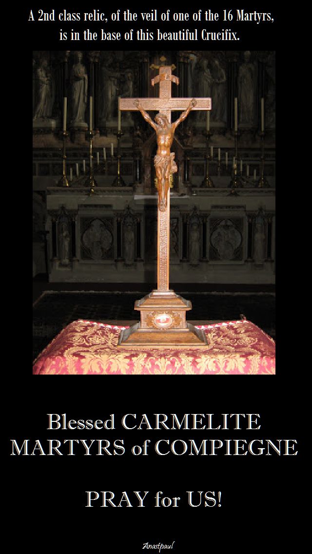 relic of the 16 martyrs of compiegne - pray for us!