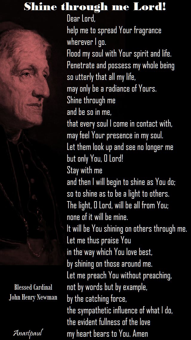 shine through me lord - bl john henry newman